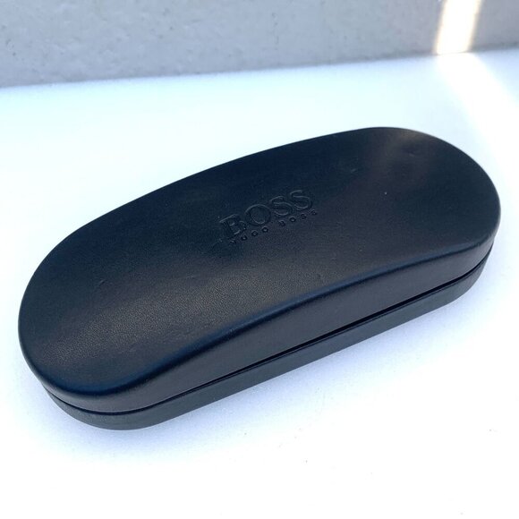 Hugo Boss Black Leather Eyeglasses/Sunglasses Case Protective Hard Shell - Picture 1 of 4